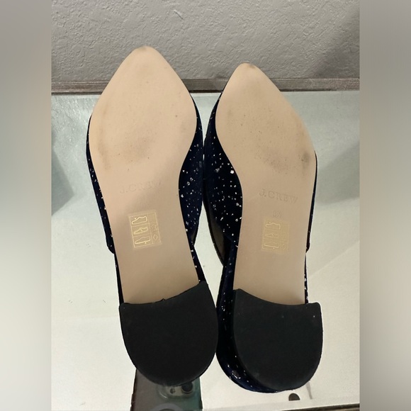 J CREW Glitter Sparkle Flats Loafer Mules 8.5 - Picture 11 of 11